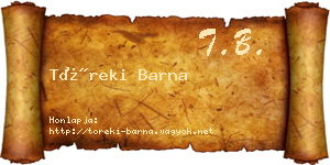 Töreki Barna névjegykártya